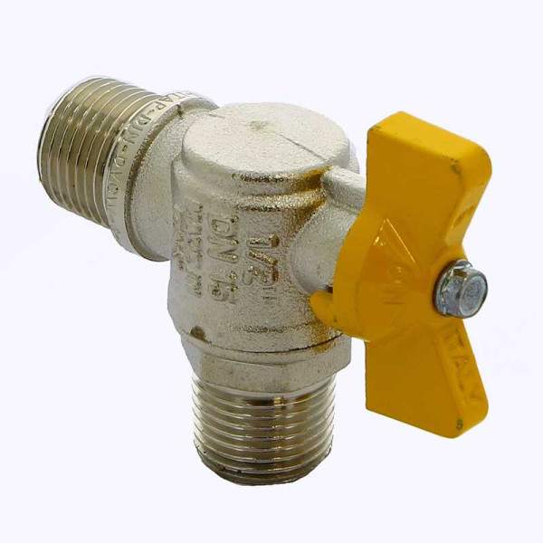 Кран газовый Itap угловой 1/2"х1/2" НН шаровый London (бабочка) (060B012)