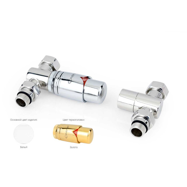 Автоматический терморегулятор Сунержа прямой 1/2"Нx3/4" накидная гайка набор (12-1420-6207)