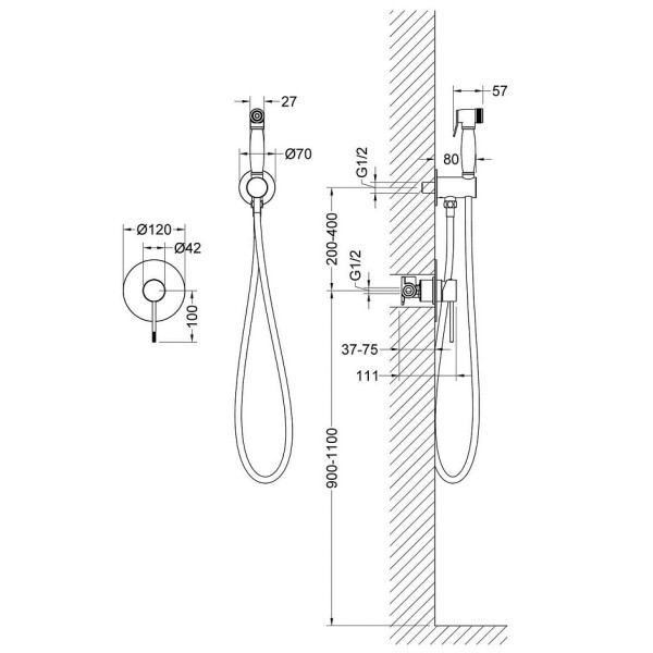 Смеситель с гигиеническим душем Timo Saona черный матовый (2389/03SM) Смеситель с гигиеническим душем Timo Saona черный матовый (2389/03SM)