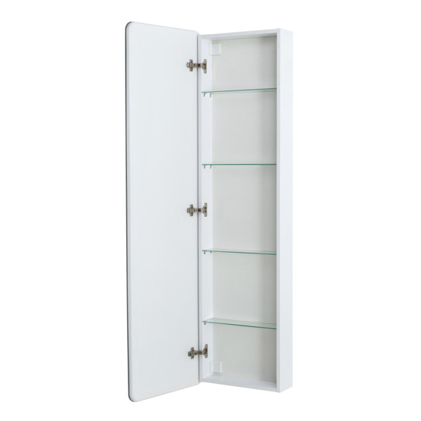 Зеркальный шкаф BelBagno 455x1595x150 с одной распашной дверью с стеклянными полками со встроенной подсветкой и сенсорным выключателем (SPC-MAR-450/16 Зеркальный шкаф BelBagno 455x1595x150 с одной распашной дверью с стеклянными полками со встроенной подсветкой и сенсорным выключателем (SPC-MAR-450/16