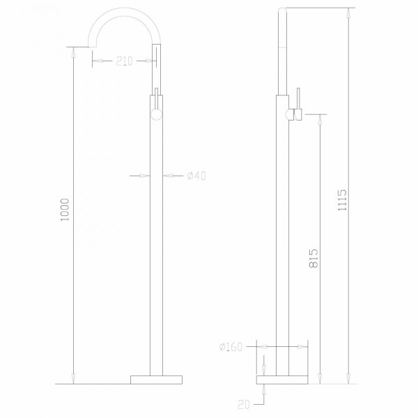 Смеситель напольный Abber Wasser Kreis Золотой (AF8141G) Смеситель напольный Abber Wasser Kreis Золотой (AF8141G)