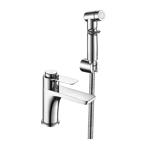 Смеситель для раковины Rossinka RS50-15 с гигиеническим душем, с термостатом (RS50-11)