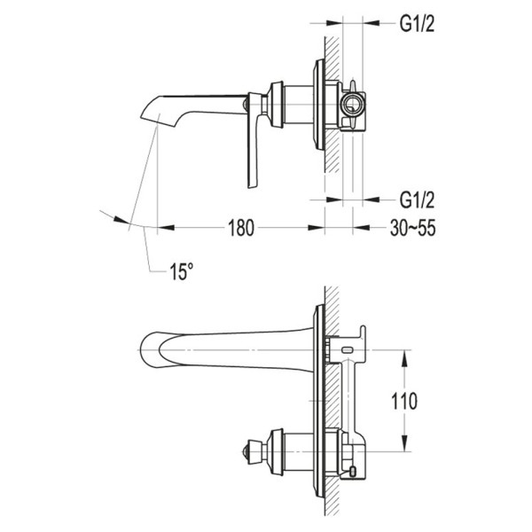 Смеситель для раковины Cezares Liberty (LIBERTY-F-BLI-01-W0)