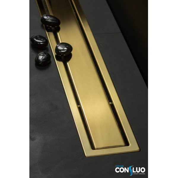 Душевой лоток Pestan Confluo Premium Line 750 Gold золото глянец/полая под плитку, рамка золото (13100054) Душевой лоток Pestan Confluo Premium Line 750 Gold золото глянец/полая под плитку, рамка золото (13100054)