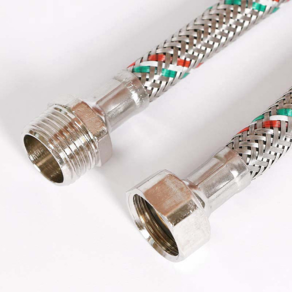 Подводка гибкая Uni-Fitt 1000 мм 1/2" НВ DN 8 оплётка из нерж. стали (501S2010) Подводка гибкая Uni-Fitt 1000 мм 1/2" НВ DN 8 оплётка из нерж. стали (501S2010)