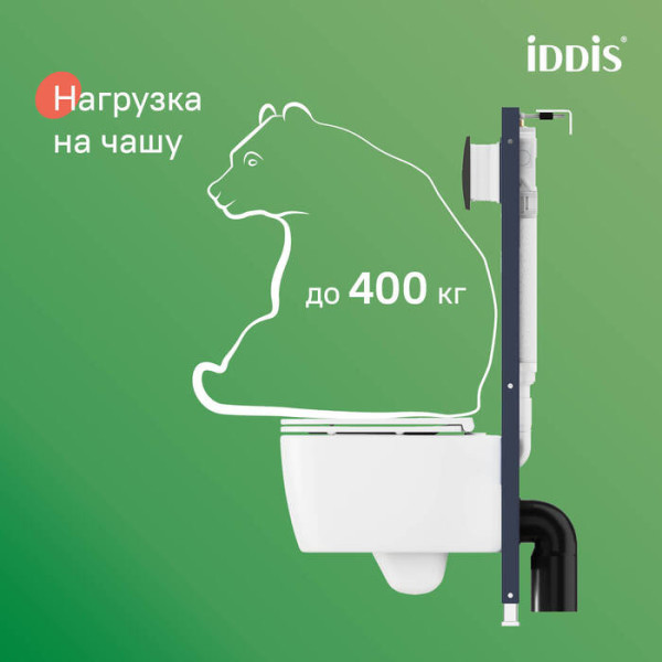 Инсталляция с унитазом с клавишей смыва черная матовая Iddis (BASBR02i73) Инсталляция с унитазом с клавишей смыва черная матовая Iddis (BASBR02i73)
