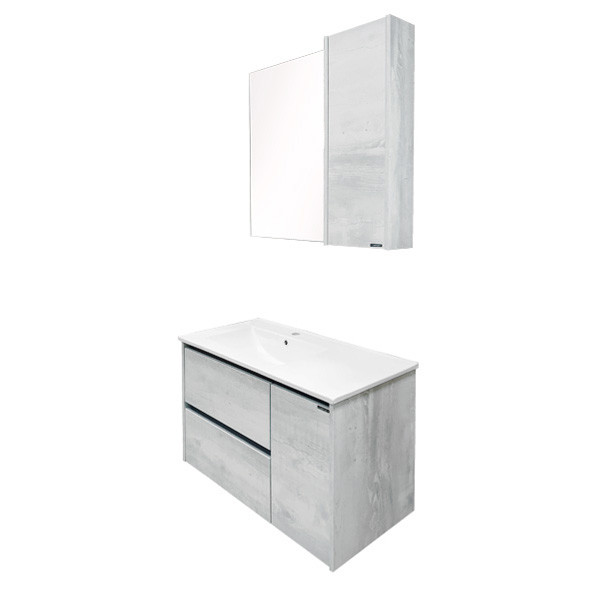 Тумба напольная Comforty Бросно 755x875x465 оружейная сталь матовый с раковиной (00-00001429) Тумба напольная Comforty Бросно 755x875x465 оружейная сталь матовый с раковиной (00-00001429)