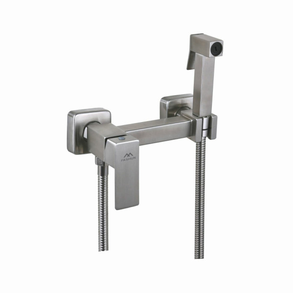 Смеситель с гигиеническим душем Fashun сатин (A57504)