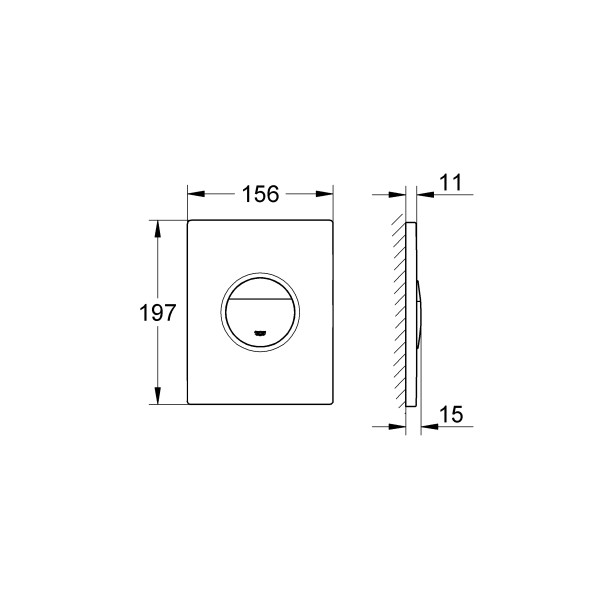 Клавиша смывная Grohe Nova Сosmopolitan хром (38765000)