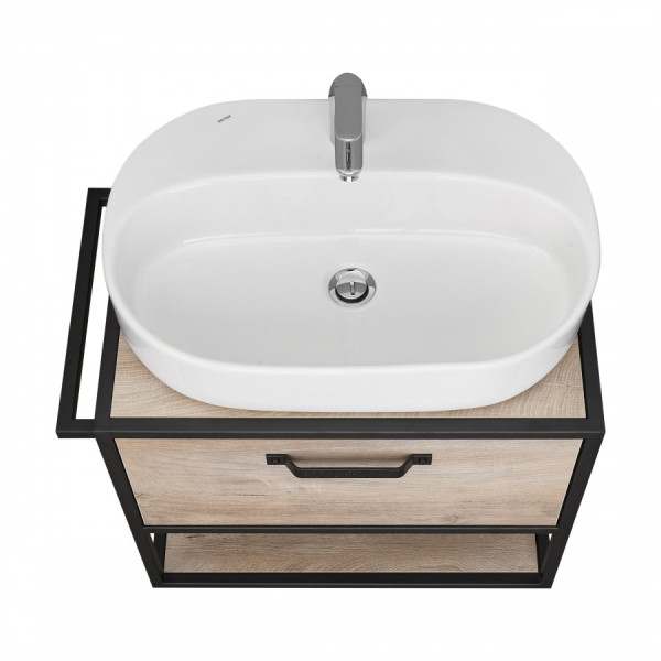 Тумба подвесная Aquaton Лофт Фабрик 642x440x540 дуб эндгрейн (1.A242.3.01L.TDU.0)