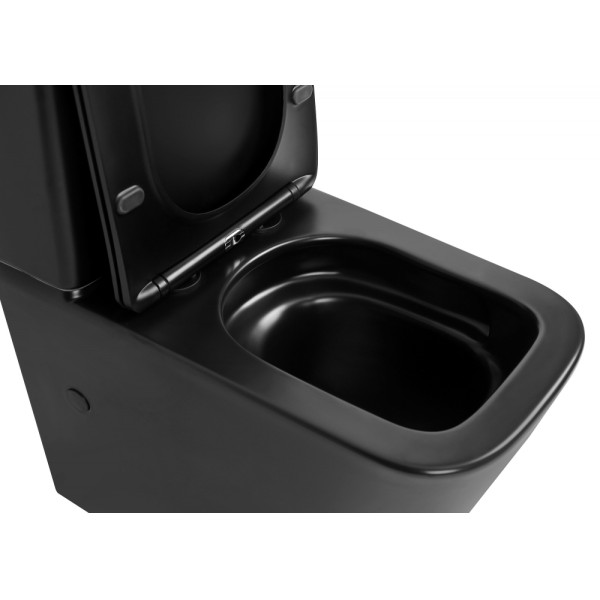 Унитаз Abber Rechteck черный матовый, безободковый, смыв торнадо (AC1210TMB) Унитаз Abber Rechteck черный матовый, безободковый, смыв торнадо (AC1210TMB)