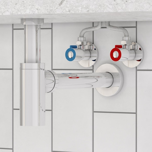 Кран угловой с отражателем 1/2"x1/2" кран-букса нержавеющая сталь 2 шт Iddis (910S0Z5C2CZ)