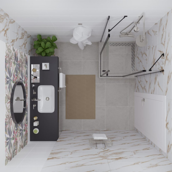 Душевой уголок Triton Тау 90x90 стекло прозрачное, профиль черный (DK283) Душевой уголок Triton Тау 90x90 стекло прозрачное, профиль черный (DK283)