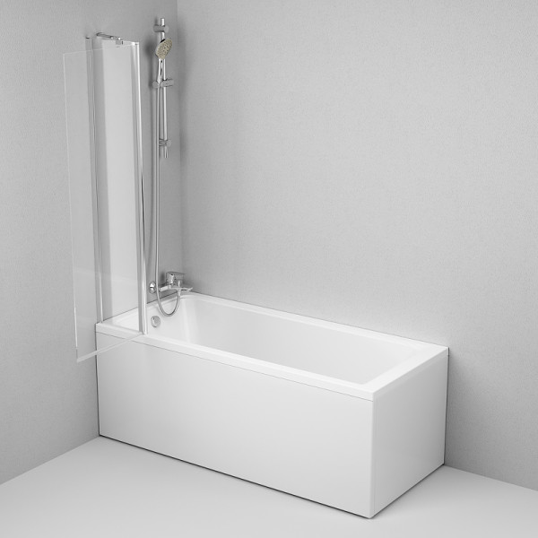 Душевая шторка на ванну AM.PM Gem 80x140 стекло прозрачное, профиль хром (W90BS-D3W5-140CT) Душевая шторка на ванну AM.PM Gem 80x140 стекло прозрачное, профиль хром (W90BS-D3W5-140CT)