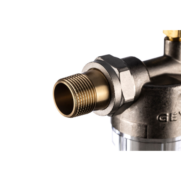 Фильтр с манометром самоочищающийся Гейзер-Бастион 112 3/4" (прозрачный корпус, со сгонами) (32671) Фильтр с манометром самоочищающийся Гейзер-Бастион 112 3/4" (прозрачный корпус, со сгонами) (32671)