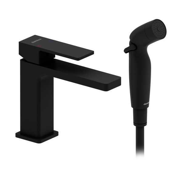 Смеситель для раковины Damixa Gala с гигиеническим душем черный (530300300)