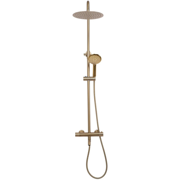Душевая система термостат с изливом Rea Lungo Gold mat (REA-P6604)