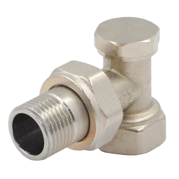 Клапан настроечный угловой 1/2" Okseler (никель) (oks00384) Клапан настроечный угловой 1/2" Okseler (никель) (oks00384)