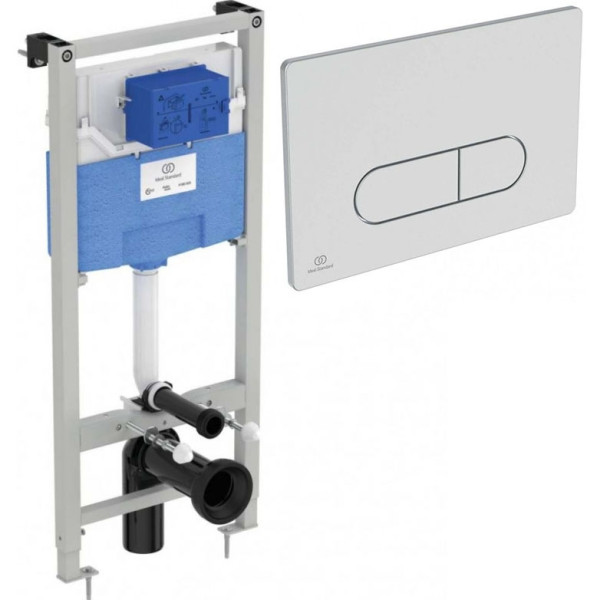 Инсталляция для подвесного унитаза Ideal Standard инсталляция ProSys+пневматическая панель смыва Oleas (R0116AA)