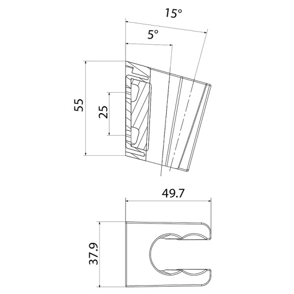 Держатель для лейки Iddis Optima Home серый (080GL00i53)