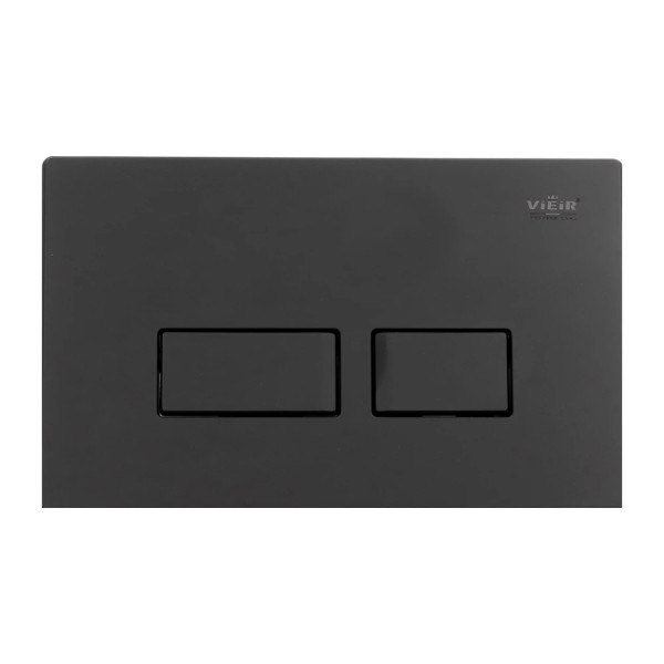 Клавиша смывная Vieir двойной смыв, черная, пластик (VRQ62A-C)