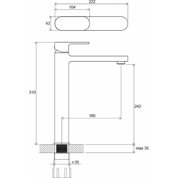 Смеситель для раковины Ravak Chrome CR 015.00 хром (X070100)