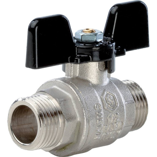 Кран 1 1/4" НН шаровый Stout (черная бабочка, полнопроходной) (SVB-0006-000032)