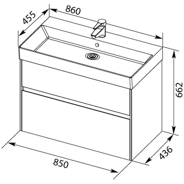 Тумба подвесная Aquanet Бруклин 85 антрацит матовый (00310142) Тумба подвесная Aquanet Бруклин 85 антрацит матовый (00310142)