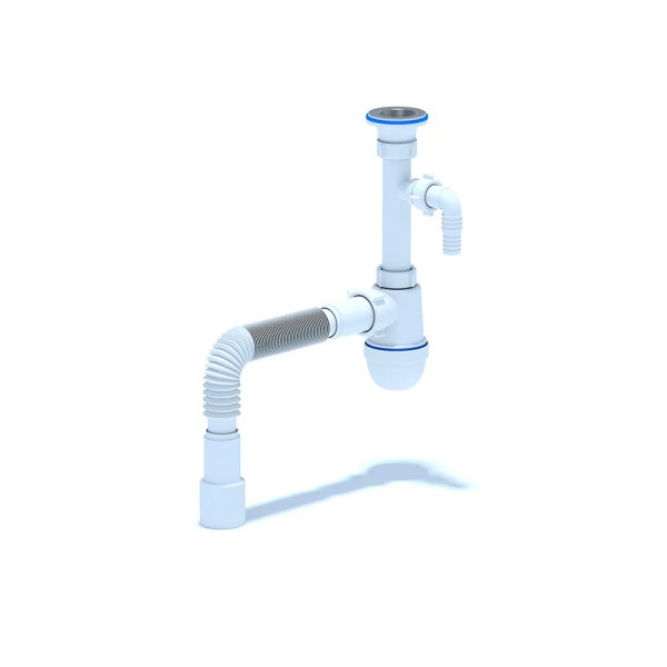 Сифон 32 мм. (1 1/4"*40 мм.) бутылочный АНИ с выпуском 1 1/4"*65 мм., с отводом для стир.машины, с гибкой трубой 40*40/50 АНИ пласт (C1315) Сифон 32 мм. (1 1/4"*40 мм.) бутылочный АНИ с выпуском 1 1/4"*65 мм., с отводом для стир.машины, с гибкой трубой 40*40/50 АНИ пласт (C1315)