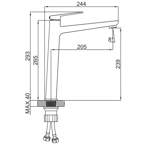 Смеситель для раковины Ledeme черный (L1191BR) Смеситель для раковины Ledeme черный (L1191BR)