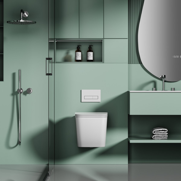 Унитаз подвесной Abber Ultra с ультратонким ободком белый (AC1303) Унитаз подвесной Abber Ultra с ультратонким ободком белый (AC1303)