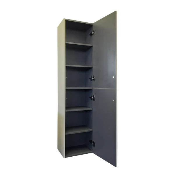 Пенал подвесной Comforty Мадрид 400x400x1600 серый шёлк (00-00017855)