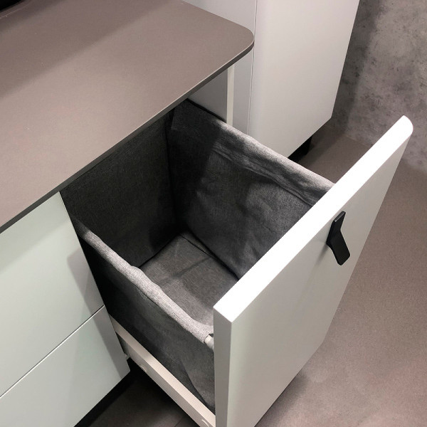 Тумба подвесная Comforty Сорренто 900x520x880 Сетло серый/черный (00-00013520)