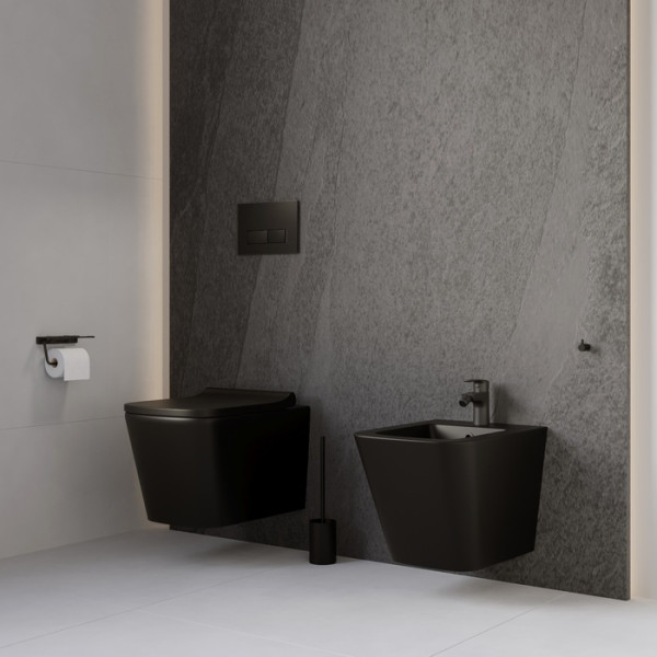 Подвесное биде Bild чёрное матовое Iddis (BILRB02i82)