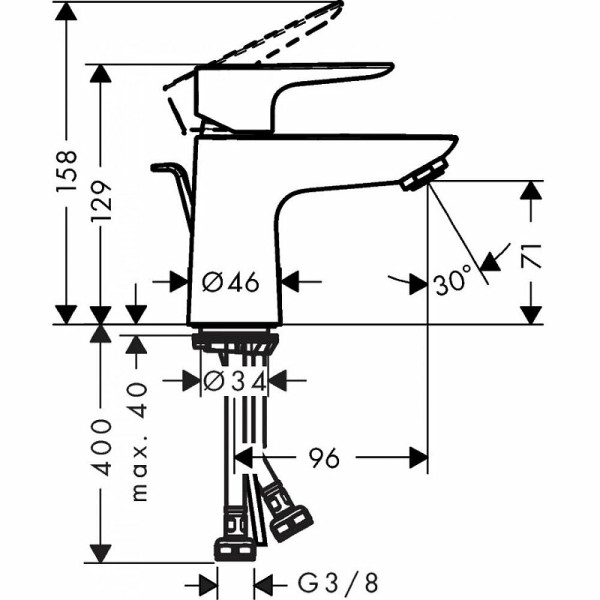 Смеситель для раковины Hansgrohe Talis E 80 хром (71700000)