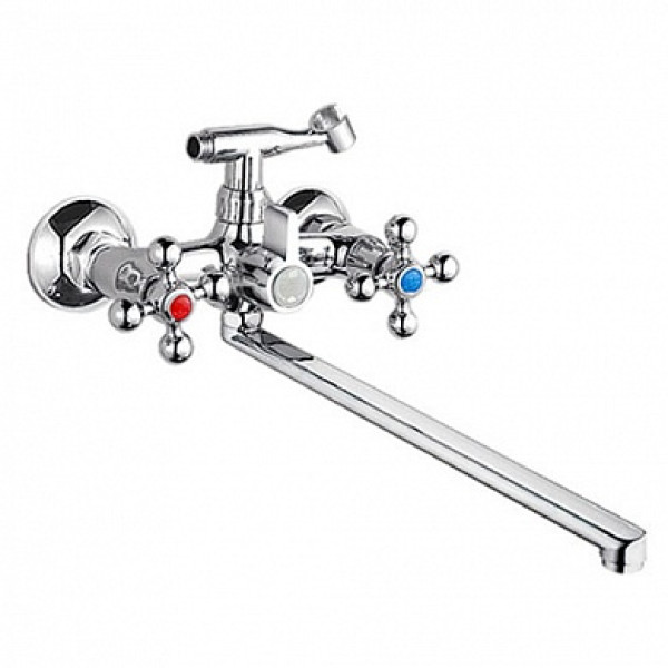 Смеситель для ванны и душа L2361 хром, плоский излив 410 мм Ligeya (L2361 Ligeya) Смеситель для ванны и душа L2361 хром, плоский излив 410 мм Ligeya (L2361 Ligeya)