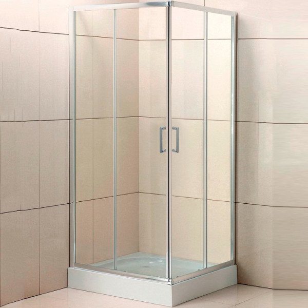 Душевой уголок BelBagno Uno-195 95x95x195 стекло прозрачное, профиль хром (UNO-195-A-2-95-C-Cr)
