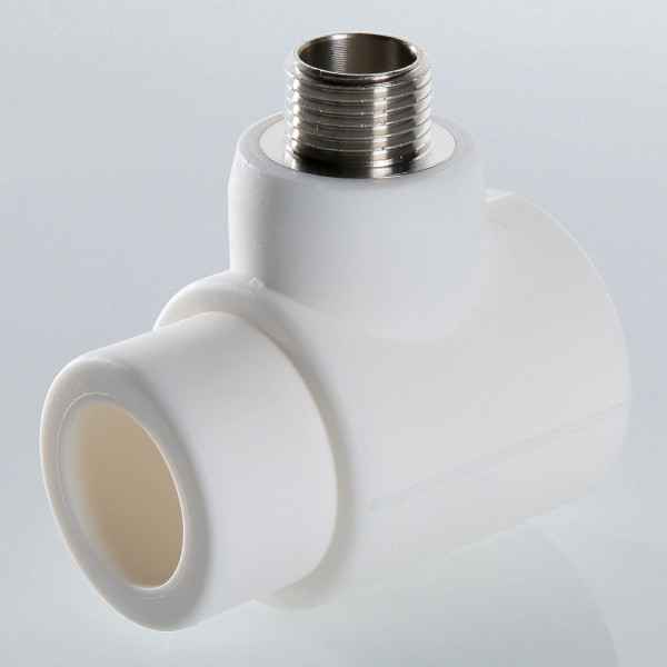 Тройник коллекторный PP-R 40*3/4"Н VALTEC (латунь, белый) VTp.734.0.04005 Тройник коллекторный PP-R 40*3/4"Н VALTEC (латунь, белый) VTp.734.0.04005