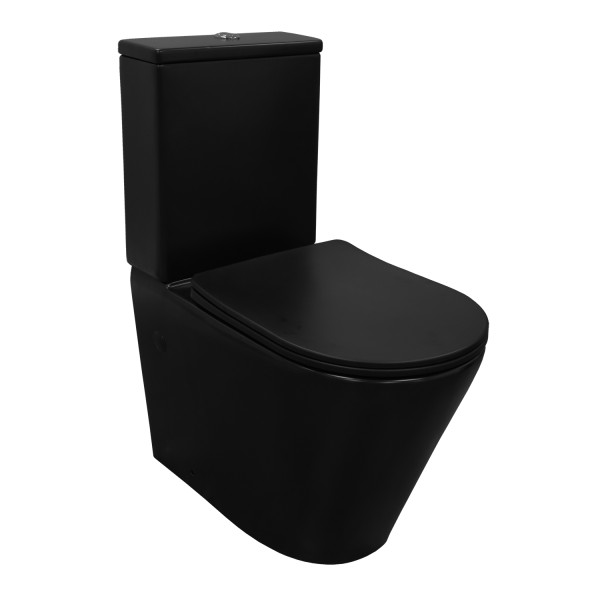 Унитаз напольный Azario Black Queen с сиденьем с микролифтом черный (AZ-8380) Унитаз напольный Azario Black Queen с сиденьем с микролифтом черный (AZ-8380)