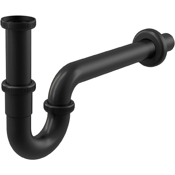 Сифон для раковины Alcaplast DN32 U-форма с накидной гайкой 5/4" металл хром (A4320BLACK) Сифон для раковины Alcaplast DN32 U-форма с накидной гайкой 5/4" металл хром (A4320BLACK)