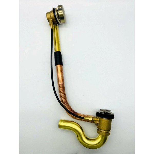 Обвязка для ванны полуавтомат 1 1/2"*40 мм. Vieir (медно-латунная, бронза) (VRQ30D)