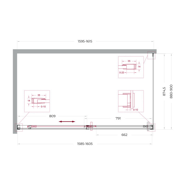 Душевой уголок BelBagno Soft Close-1 160x90x200 стекло прозрачное, профиль хром глянцевый (SOFT_CLOSE-1-AH-1-160/90-C-Cr)