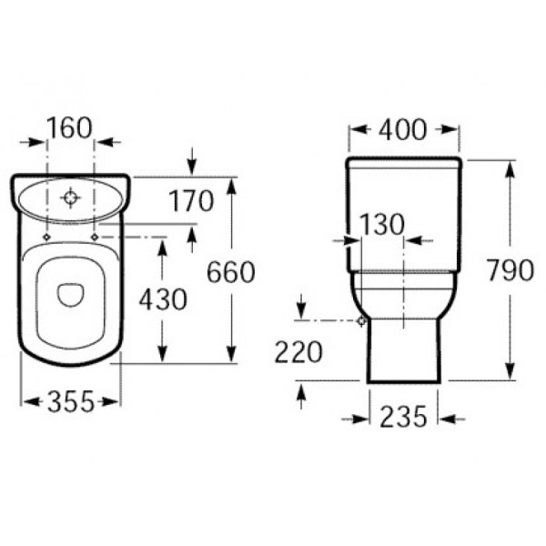 Бачок для унитаза Roca Dama Senso 40x17x40,5 белый (7.341,5.1.700.0)