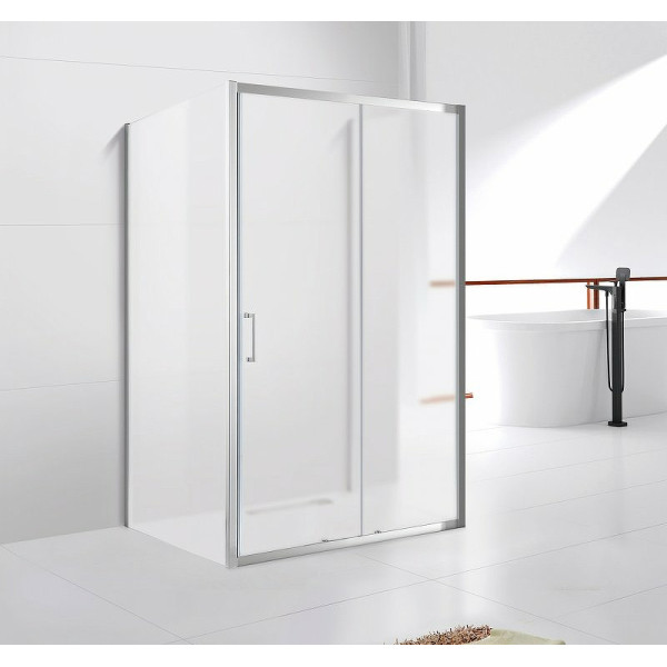 Душевой уголок Cezares Molveno 120x90x195 стекло матовое, профиль хром (MOLVENO-AH-12-120/90-P-Cr)