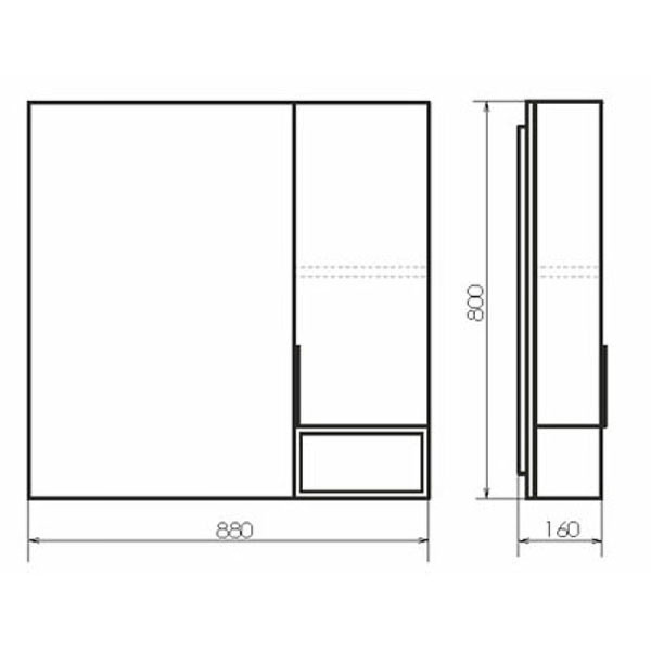 Шкаф зеркальный Comforty Франкфурт 900x160x800 дуб шоколадно-коричневый (00004150529)