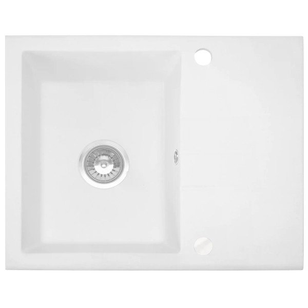 Мойка для кухни Rea north white гранит 59,5x48,5x18 белая (ZLE-00127)