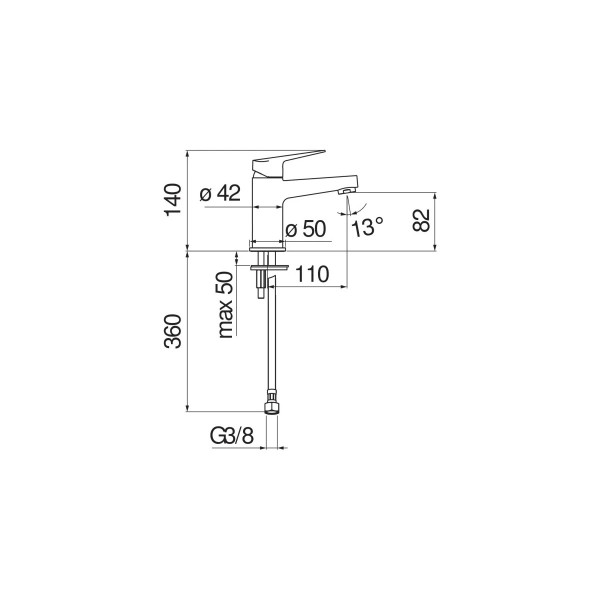 Смеситель для раковины Nobili Blues хром (BS101118/3CR)