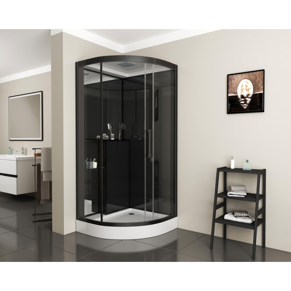 Душевая кабина Grossman 100x100 стекло прозрачное, профиль черный (GR-260) Душевая кабина Grossman 100x100 стекло прозрачное, профиль черный (GR-260)