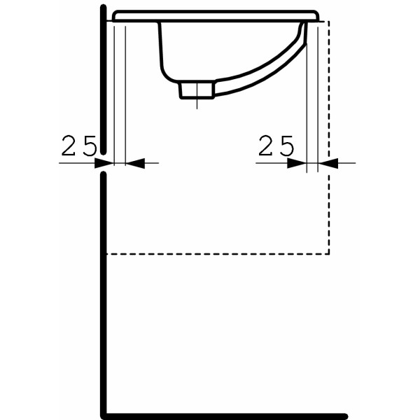 Раковина встраиваемая Laufen Pro B 56х44 (8.1395.1.000.104.1)