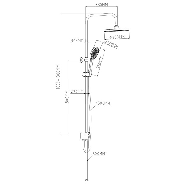 Душевой гарнитур Esko хром (ST1350N) Душевой гарнитур Esko хром (ST1350N)